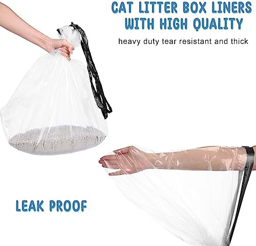 Tinlade 50 Count Jumbo Cat Litter Box Liners, 39 x 22 Inch