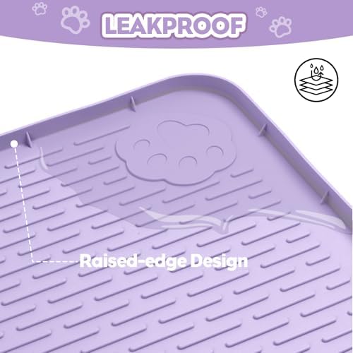 Silicone Cat Litter Mat for Litter Box 34”x22” Large Cat Mat