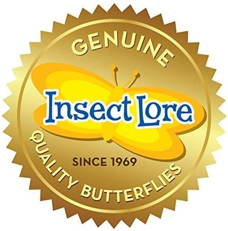 Insect Lore Butterfly Garden with 5 Live Baby Caterpillars - STEM Activity Journal, Habitat, Chrys-A-Lid Holder and Feeder Included | Raise and Release Painted Lady Butterflies