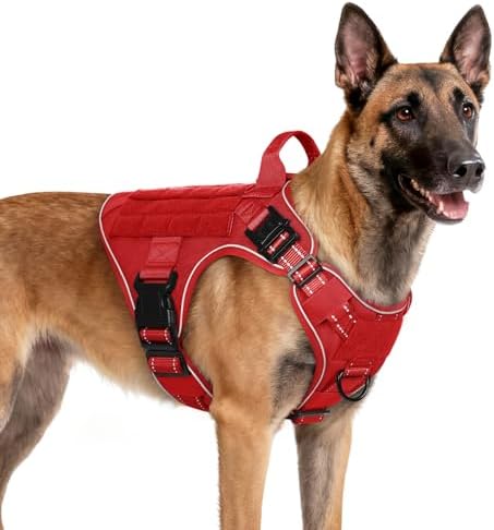 rabbitgoo Tactical Dog Harness for Medium, Heavy Duty Military No Pull Vest