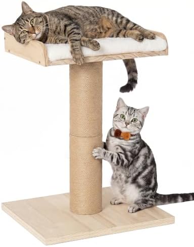 25.2" Cat Scratching Post with Bed, Cat Scratcher