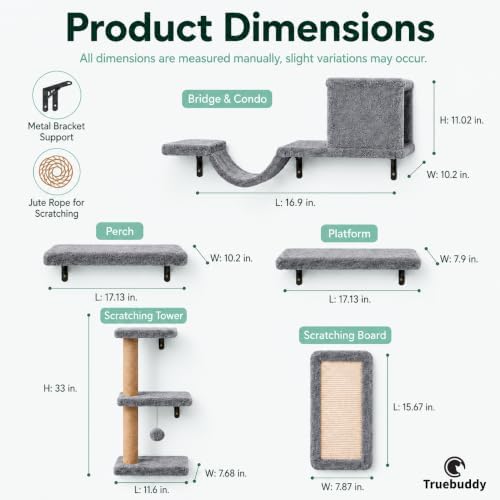 5-in-1 Cat Wall Shelves