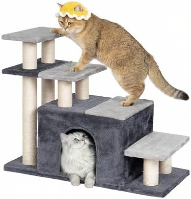 Aechonow 4-Tier Cat Stairs for High Bed