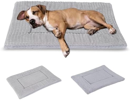 BVAGSS Dog Bed Mat, Reversible Crate Pad, Memory Foam Beds, Soft Warm Pet