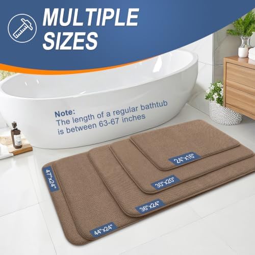 OLANLY Memory Foam Bathroom Runner Rugs 44x24, Absorbent Long Mat