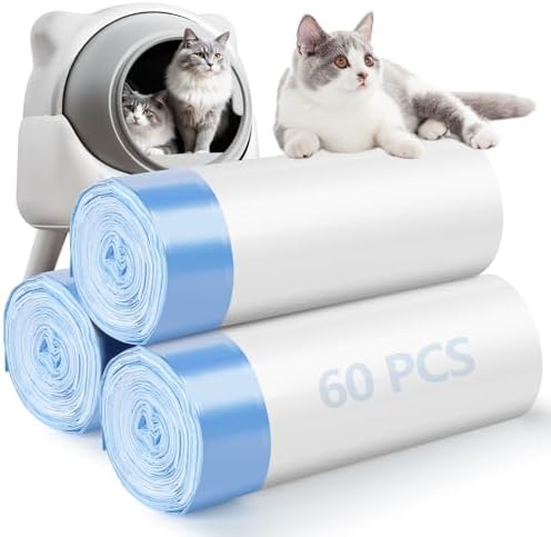 60 Pack Litter Box Bags Compatible