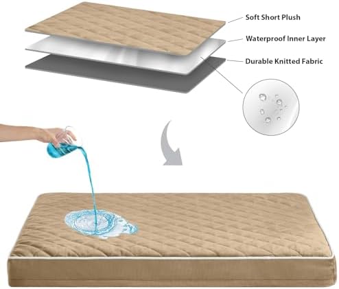 WNPETHOME Orthopedic Waterproof Dog Bed Medium