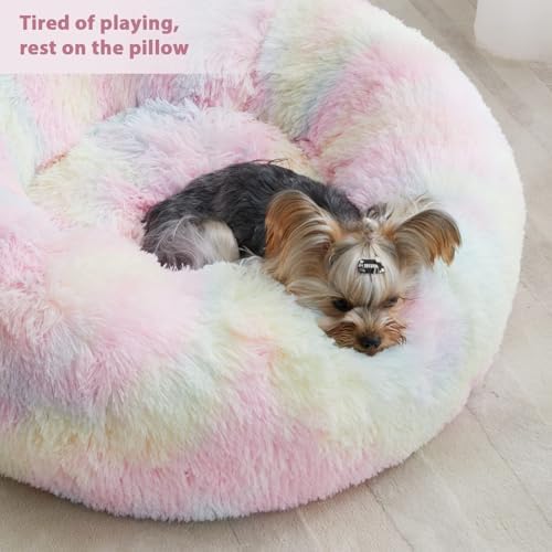 WNPETHOME Large Round Calming Dog Bed Cat Bed
