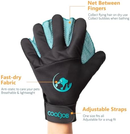 COOLJOB Patented Pet Grooming Gloves