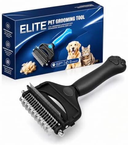 Deshedding Dog Brush，3-in-1 Undercoat Rake