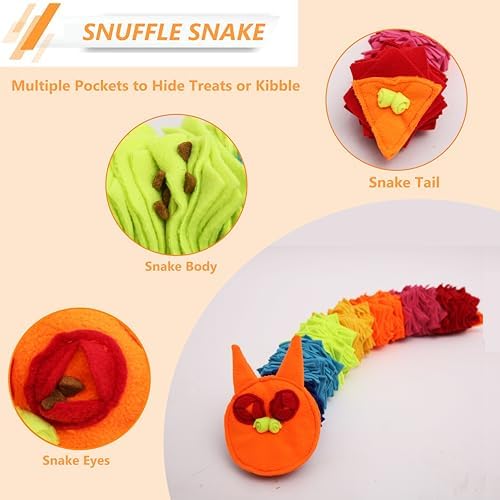 Ablechien Snuffle Ball Rainbow Snuffle Snake Puzzle Toy