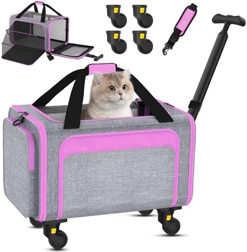 Airline Pet Carrier with Wheels