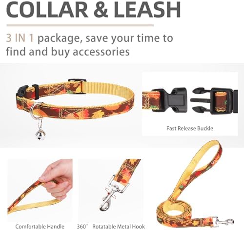 PUPTECK Dog Harness, Collar and Leash Set No Pull
