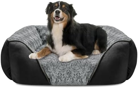 INVENHO X-Large Dog Bed Rectangle Washable Orthopedic Soft Calming Sleeping