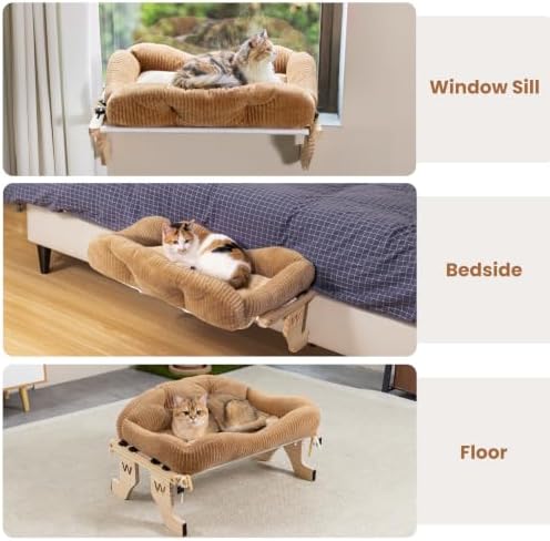 Woochpet Wooden Cat Window Perch