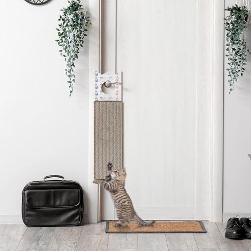Dansydaisy 4 Pcs 15 Inch Door Hanging Cat Scratcher Cardboard
