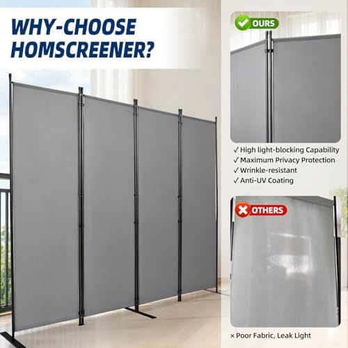 4 Panel Wide Room Divider Wall Screen