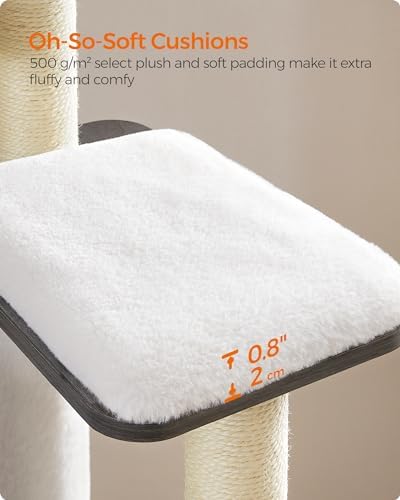 Feandrea Cat Tree, 65-Inch Multi-Level Tower