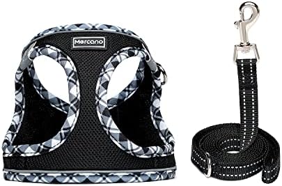 Mercano Soft Mesh Dog Harness and Leash Set, Step-in Reflective Breathable