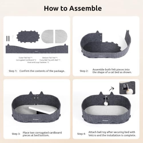 Cat Scratcher Bed for Indoor Cats Cardboard Cat Scratch Couch