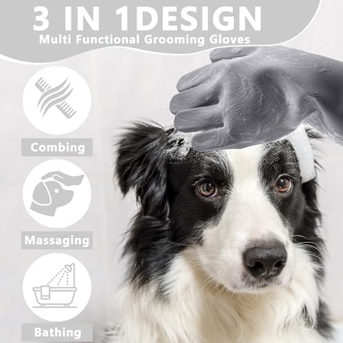 Pet Grooming Gloves—Dog Washing Gloves