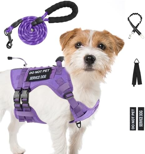 No Pull Tactical Dog Harness Small Sized Dog, Service Dog Vest