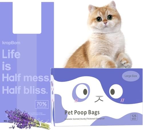125 Count Large Cat Litter Bags Lavender Scented