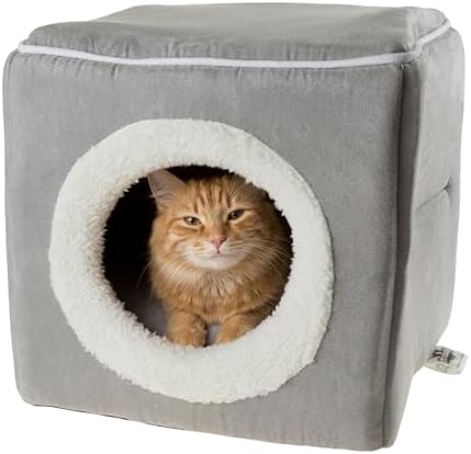 Cat House - Indoor Bed with Removable Foam Cushion - Cat Cave