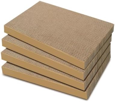 Cat Scratcher 4-Pack Refills, Large Cardboard Pads