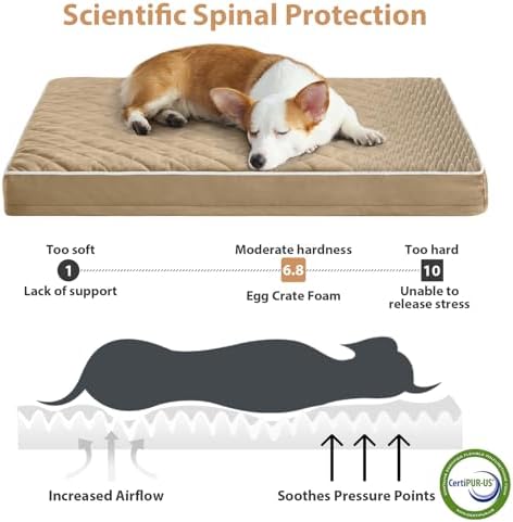 WNPETHOME Orthopedic Waterproof Dog Bed Medium