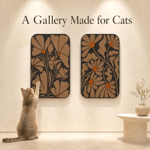2 Pack Cat Wall Scratcher, Art Cat Scratching Board