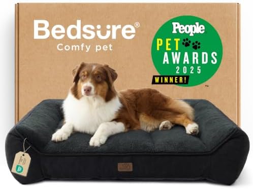 Bedsure SupportMax® Extra Thick Orthopedic Dog Beds Large Sized Dog