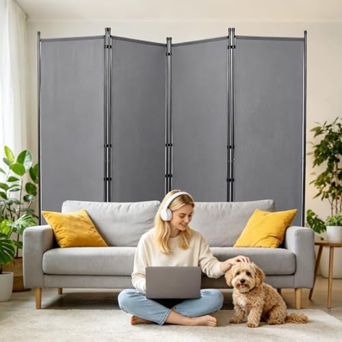 4 Panel Wide Room Divider Wall Screen