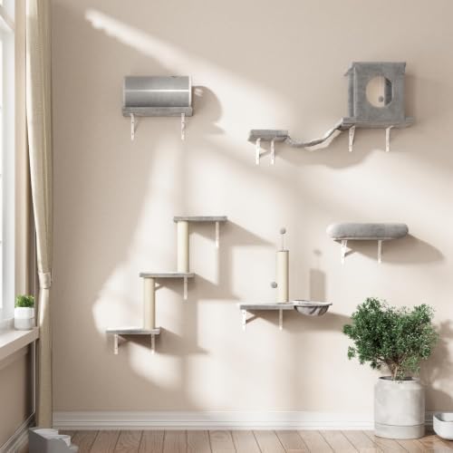 7-in-1 Cat Wall Shelves, Wall Mounted Climber Set