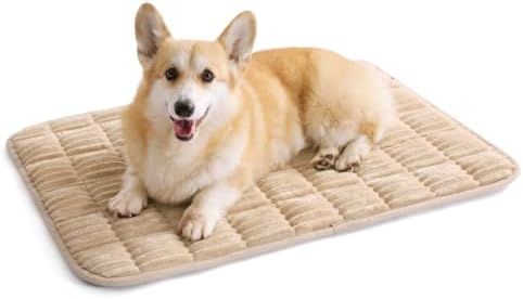 Bedsure ComfyFleece® Washable Dog Crate Pad, Soft Thin Large Pet Mat