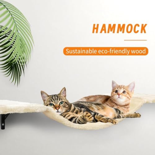 Cat Wall Shelves, Space-Saving Wall-Mounted Cat Climbing Set