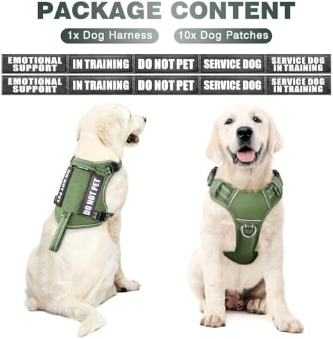 WINSEE Tactical Dog Harness, No Pull Dog Harness