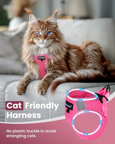 FAYOGOO Cat Harness and Leash Set, Escape-Proof Step-in Vest