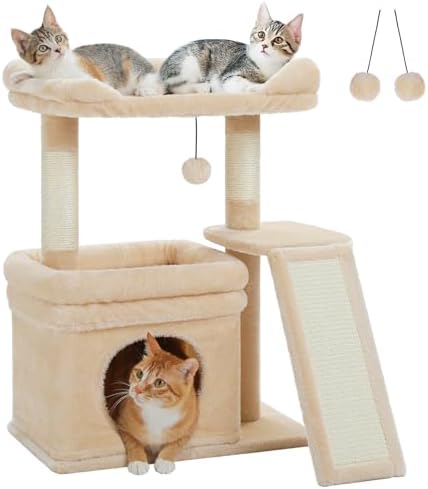 PEQULTI Cat Tree for Small Medium Cats