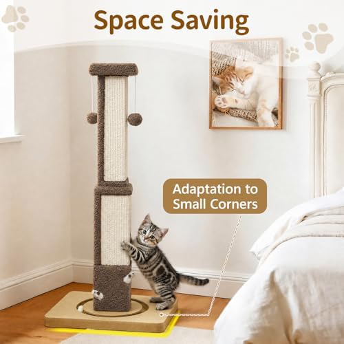 33.8" Tall Sisal Vertical Cat Scratching Post