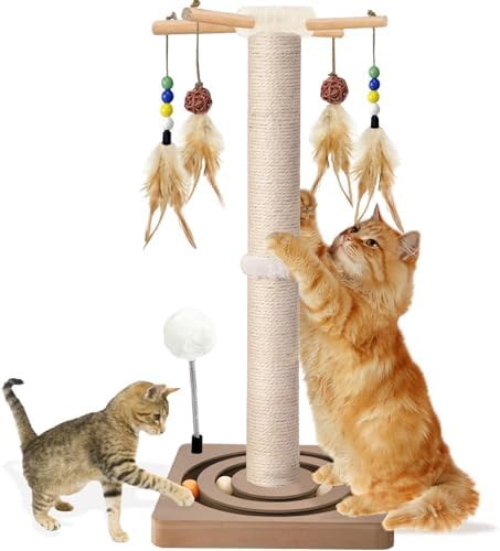 Tall Cat Scratching Post, 33 Inch Sisal Scratcher