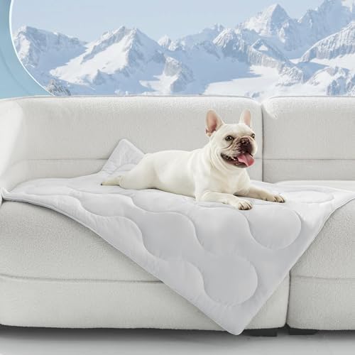 MIXJOY Cooling Blanket for Medium Dogs Breathable, Dual-Sided