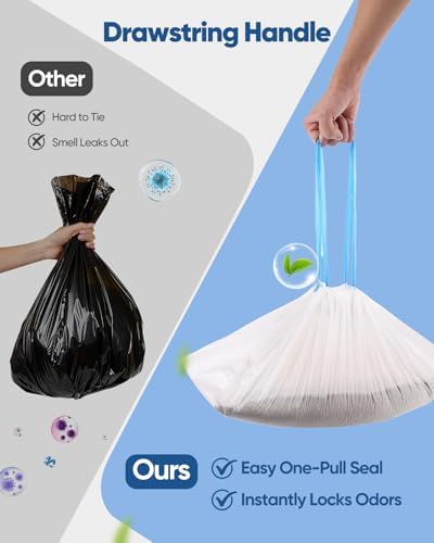 150 Count Drawstring Cat Litter Bags