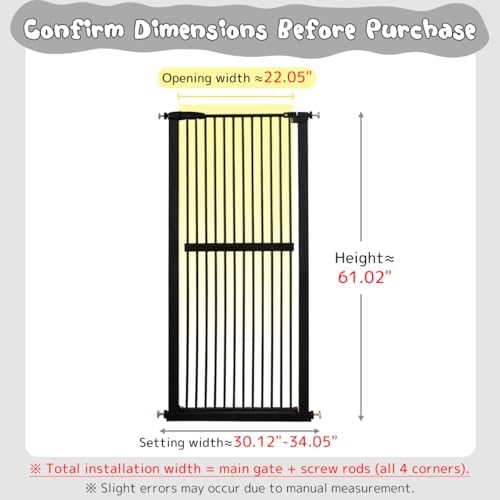 Lumizone 61.02" Extra Tall Pet Gate