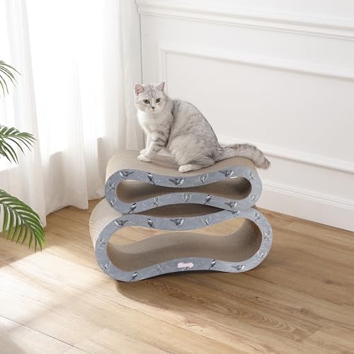 CSR1014E Suvi 26" Modern Cardboard Infinity 2-in-1 Lounge Bed Cat Scratcher