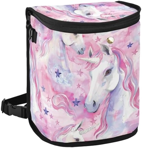 Car Trash Can Watercolor Unicorns Star Car Garbage Bag