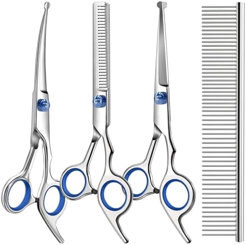 Professional 4 in 1 Dog & Cat Grooming Scissors Kit