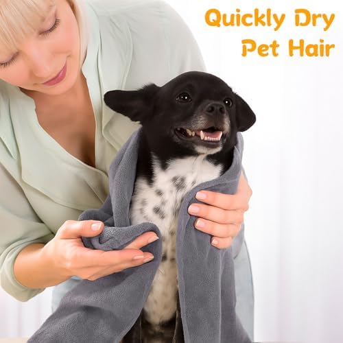 40 x 23.6 Inch Dog Towels for Drying Dogs, Absorbent Microfiber Dog Towel