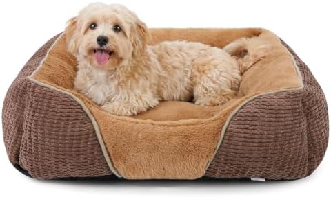 MIXJOY Dog Beds for Small Dogs, Cat Beds for Indoor Cats Washable, Calming Pet