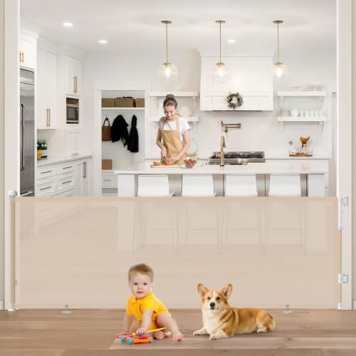 96" Retractable Baby Gate, Long Mesh Dog Gate